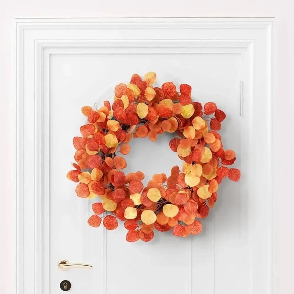 Thanksgiving Fall Wreath Front Door, 22 inch Autumn Wreath